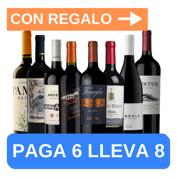 Oferta De Vinos Premium  En Combo (8 Botellas).c Quirino