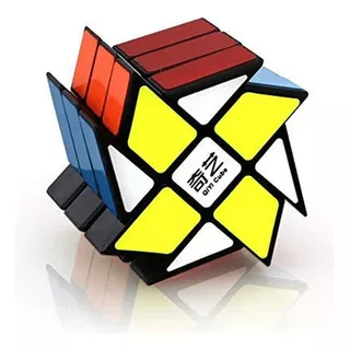 Cubo Rubik Magico Qiyi 3x3 Windmill Color De La Estructura Negro