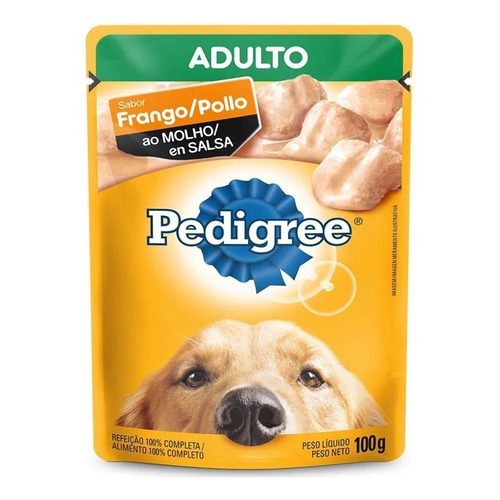 Alimento Pedigree Mainstream Pedigree alimento perro adulto 25 kg para perro adulto todos los tamaños sabor pollo en salsa en sobre de 100g