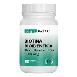 Biotina Bioidêntica 10.000mcg 60 Cáps