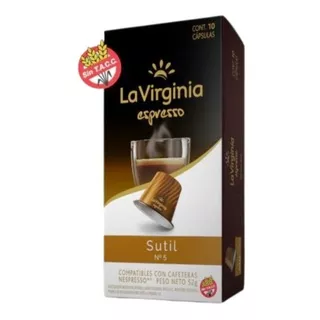 La Virginia Sutil Caja De 10 Capsulas Para Nespresso