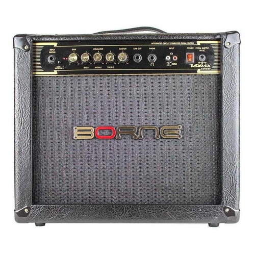 Amplificador Borne Vorax 1050 para guitarra de 50W cor preto/dourado 110V/220V