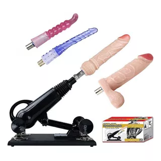 Maquina Do Sexo Prazer Intenso 4 Penis Masturbador Preto