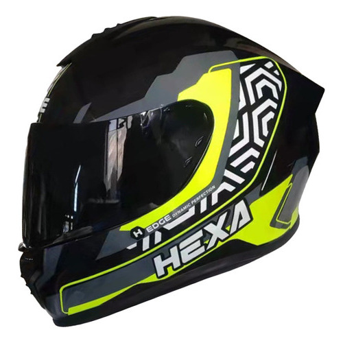 Casco Integral Edge Frankie Hexa Con Certificado Dot Motos Color Verde Tamaño del casco XL