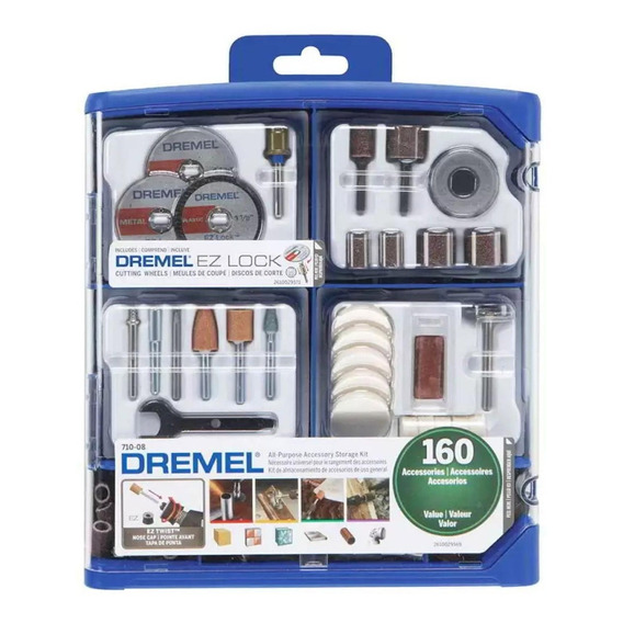 Kit Multiuso Minitorno Dremel 160 Piezas Lijar Pulir Cortar