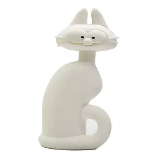 Gatos Da Laerte Coutinho - 10cm - O Gato ( Branco )