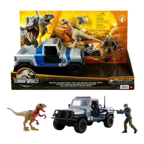 Jurassic World Set Atrociraptor Smash Truck Dino Trackers