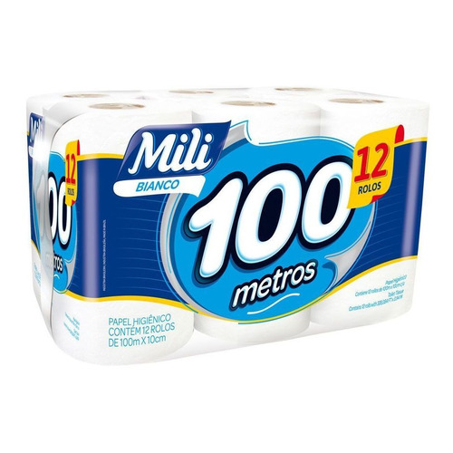 Papel Higienico Mili  12 Rollos De 100 Mts