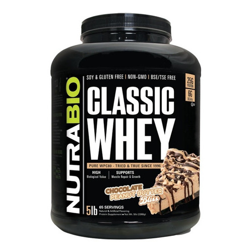 Classic Whey 100% Protein Pure - Nutrabio- 5 Lbs Sabor Chocolate Peanut Butter Bliss