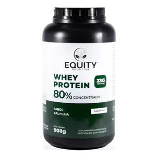 Whey Protein Wpc 80% Concentrado 900g Sabor Equity Nutrition Sabor Baunilha