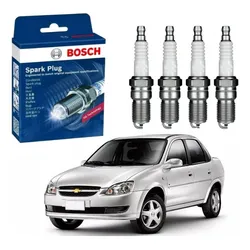  Jogo Velas Bosch Corsa Classic 1.0 Vhce Flex 2010 A 2016