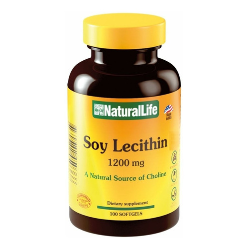 Soy Lecithin Lecitina De Soja Natural Life 1200mg X 100 Cap