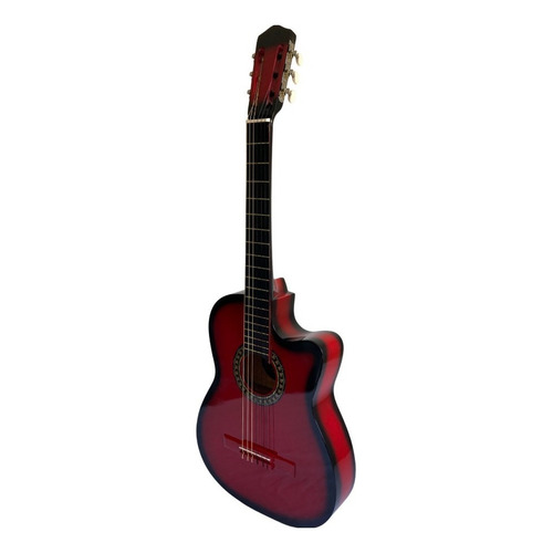 Guitarra Acústica Curva Ocelotl® Paquete Vital De Accesorios Color Rojo Orientación De La Mano Derecha