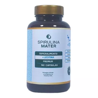 Frasco Spirulina Mater 150 Cápsulas + Lecitina 100% Chilena Sabor Neutro