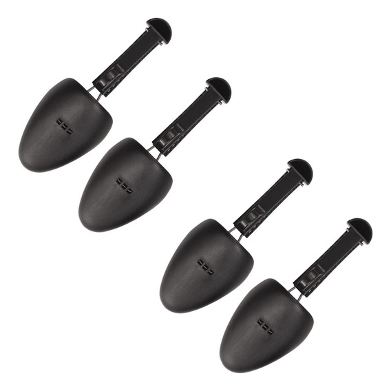 4pcs Eanchador Horma De Zapatos Plástico Ajustable Negro