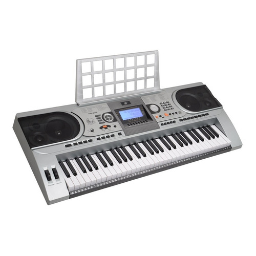 Teclado Musical Mk935 61 Teclas Sensitivo + Fuente Promo Color Gris 12V