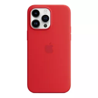 Funda Silicona iPhone 14 Pro Max With Magsafe - (product)red Color Rojo Liso