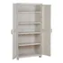 Armario blanco Plastiken con 4 estantes, 184 x 90 x 45 cm