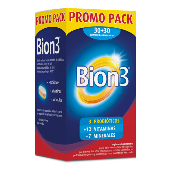 Suplemento en comprimidos Bion 3  Bion 3 Adulto vitaminico sabor original en botella 60 un