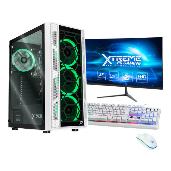 Xtreme Pc Gaming Computadora Intel Core I7 12700 16gb Ssd 1tb Monitor 27 Wifi White