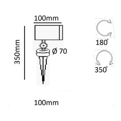 Farol Con Estaca Exterior D510 Aluminio Piso Apto Led Del