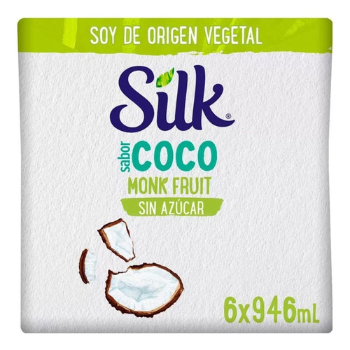 Bebida Vegetal Sabor Coco Monk Fruit Silk 6 De 946 Ml