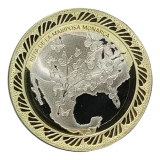 Medalla Bimetalica Conmemorativa Ruta De La Mariposa Monarca