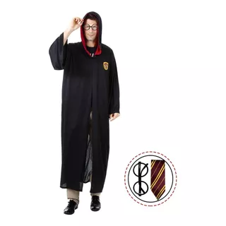 Disfraz Harry Potter Adulto Tunica Corbatín Lente Gryffindor