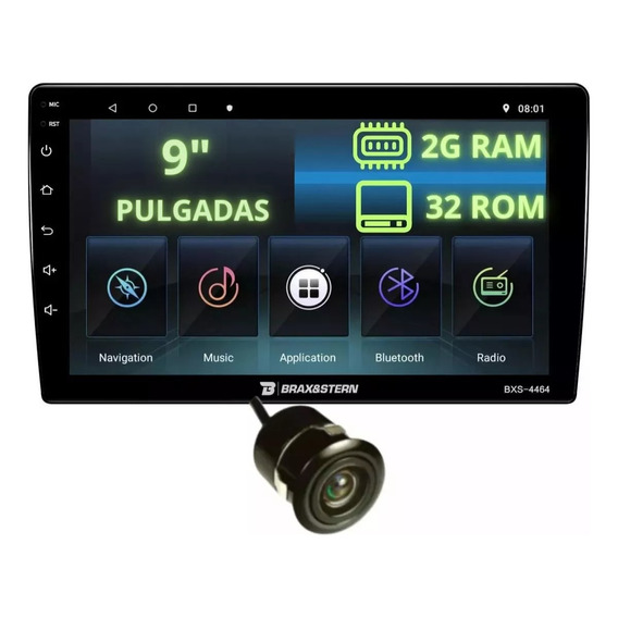 Radio Carro Android Pantalla 9 Hd 32gb X 2gb + Camara Gps