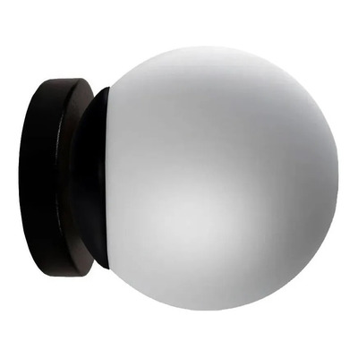 Aplique Globo Opal 15cm Negro Apto Led E-27 Deco Moderno