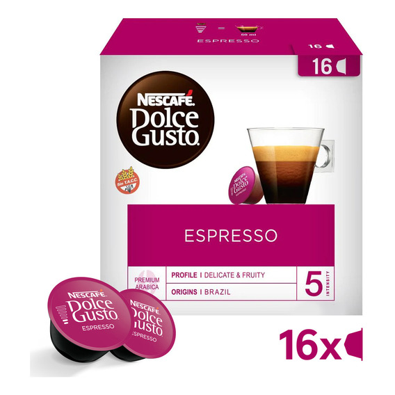 Cápsulas Nescafé Dolce Gusto Espresso por 16 Unidades