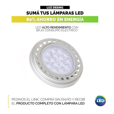 Spot Cabezal Conico Acero Ar111 Apto Led Obra Riel Local