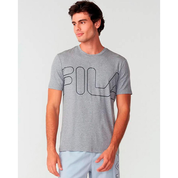 Camiseta Manga Corta Para Hombre Fila Comfort Gris