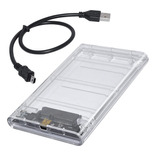 Caja Externa Case Sata Disco Duro 2.5'' Usb 2.0 Transparente