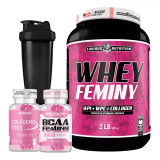 Combo Feminino Ganho De Massa Muscular + Shaker Sabor Morango