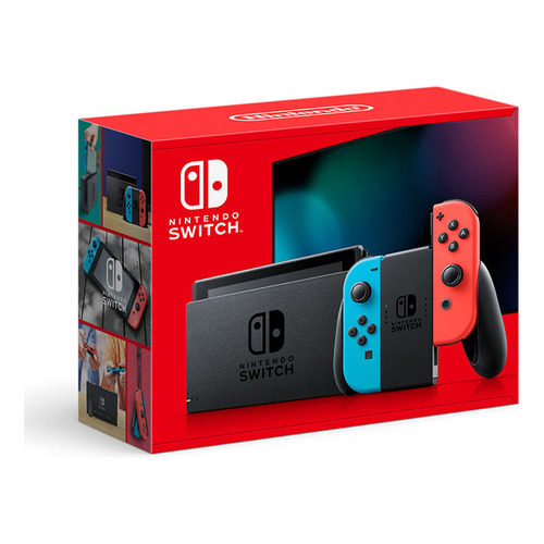 Nintendo Switch Neon Blue And Neon Red Joycon. Color Rojo