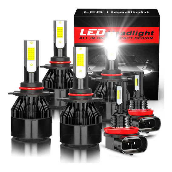 Kit De Faros Led Hb3 9006 H11 Para Toyota Corolla 2009-2013