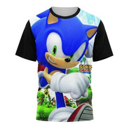 Sonic - Camiseta Infantil - Tecido Dryfit