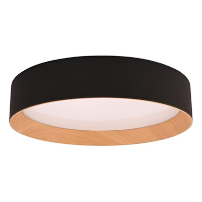 Plafon Led Hole-l Negro Madera Moderno Calidad Premium Gmg 