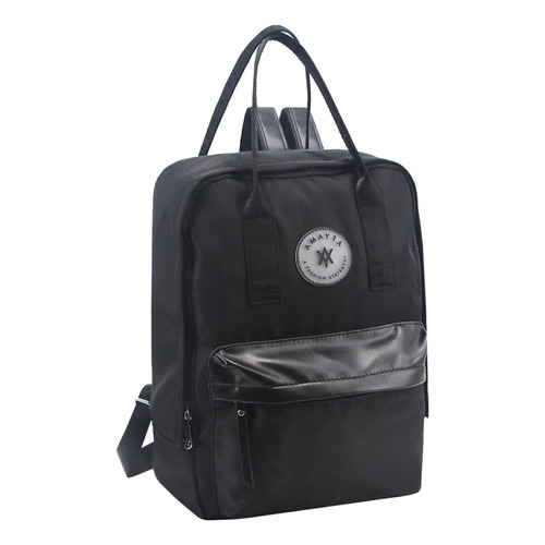 Mochila Amayra 2206 Urbana - Amplia, Cómoda Y Hermosa! Color Negro Diseño De La Tela Liso