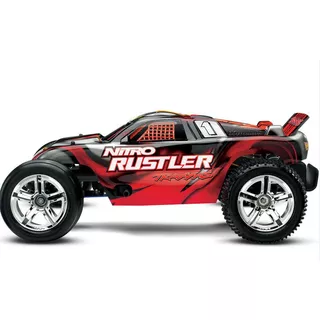 Carro De Control Remoto A Gasolina Traxxas Nitro Rustler 1:10 + Combustible