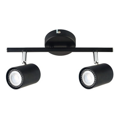 Aplique 3 Luces Negro Cromo Moderno Apto Led U1033 Mks