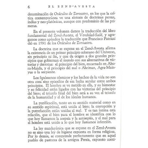 Libro : Zoroastro El Zend-avesta / Zoroaster The Zend-ave...