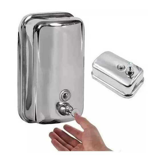 Dispenser De Jabón Liquido Acero Inoxidable 500 Ml Daccord Color Gris