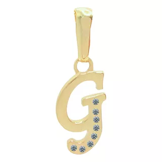 Dije Inicial Letra G Oro 14k Tamaño 2cm + Cadena De Regalo