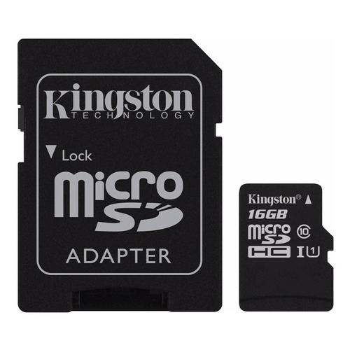 Tarjeta de memoria Kingston SDC10G2 con adaptador SD 16GB