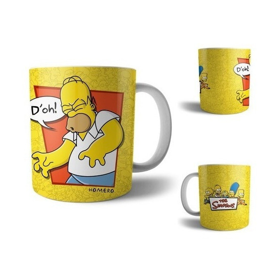 Tazas Personalizadas Los Simpson C/caja Sublimada Diseño 