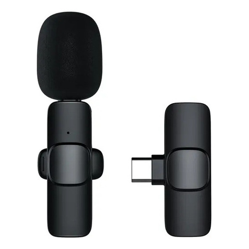 Micrófono Corbatero Inalámbrico Wireless Lavalier Color Negro