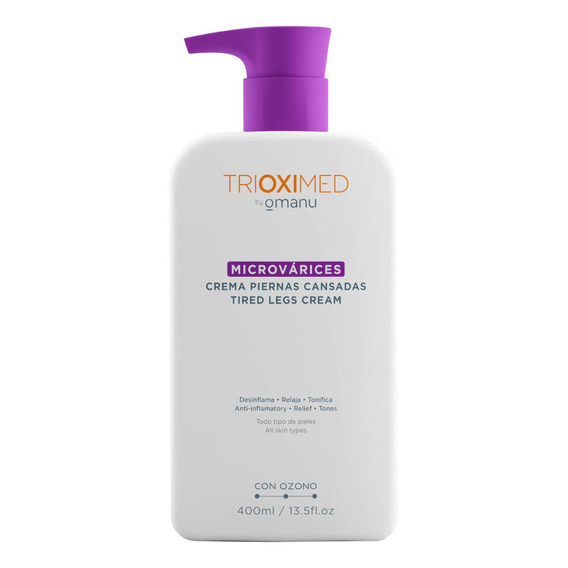  Microvárices Crema Piernas Cansadas Ozono 400 Ml - Trioximed