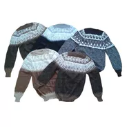 Sweater Pullover Lana Alpaca Llama Talle L Unisex Cap.fed.